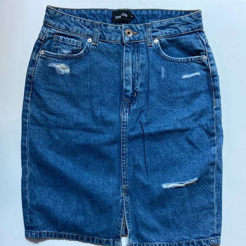 Frank and Oak denim skirt
